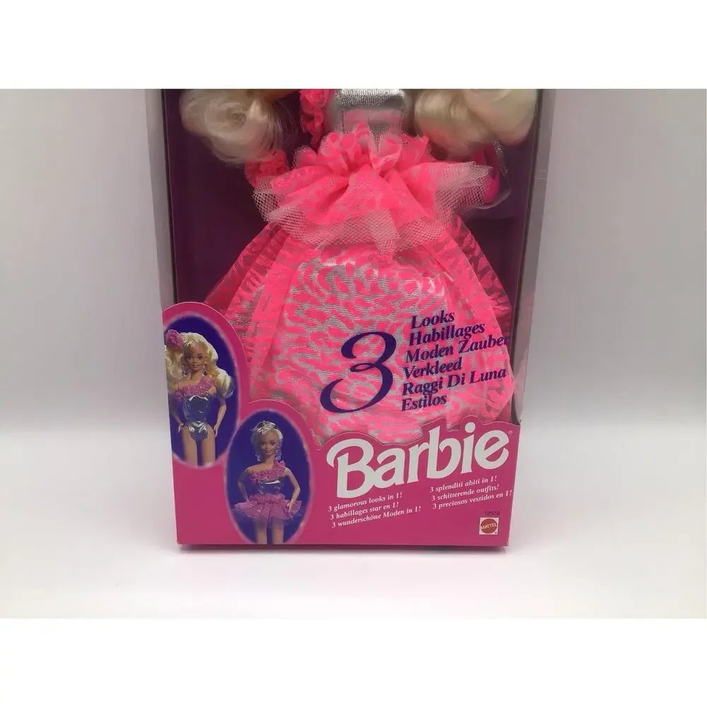 Vintage 1994 3 Looks Barbie Doll Mattel 12339 Ballerina Swimsuit Ballgown NRFB